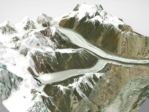 Mountain landscape Glacier China Modelo 3D