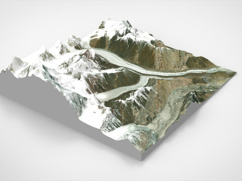 Mountain landscape Glacier China Modelo 3D