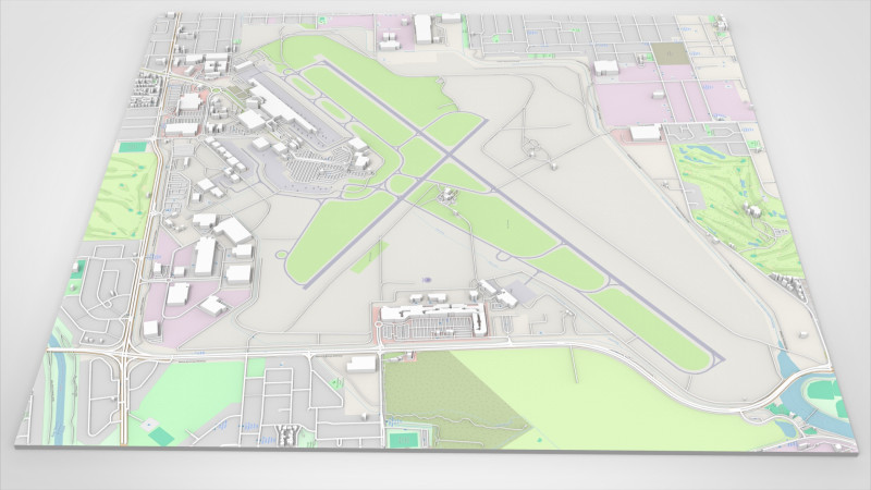 Ade laide airport Australia 3Dモデル .c4d .max .obj .3ds .fbx .stl .blend