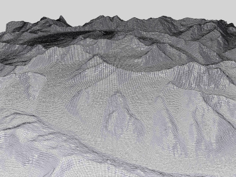Mountain landscape Baspa Bamak Glacier India Modelo 3D