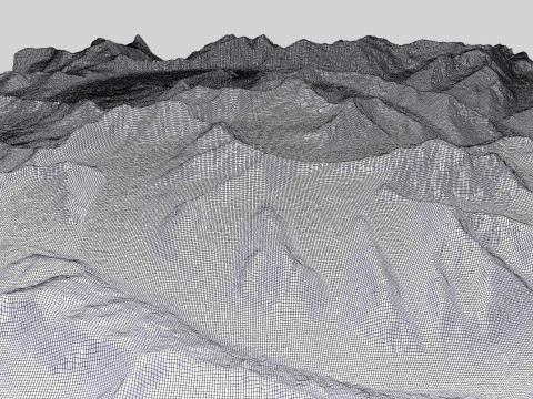 Mountain landscape Baspa Bamak Glacier India 3D Model