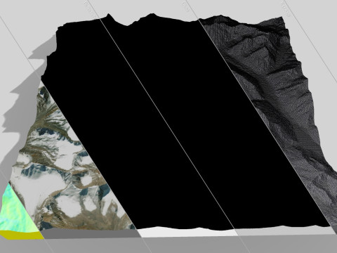 Mountain landscape Baspa Bamak Glacier India Modelo 3D