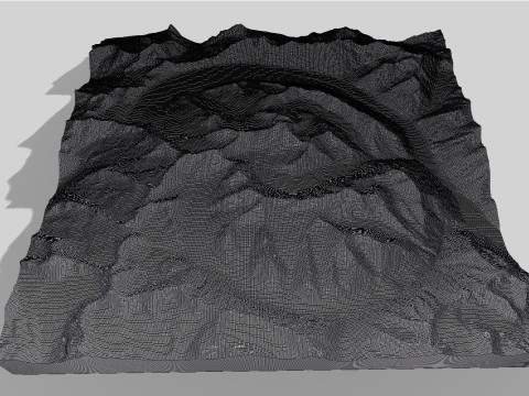 Mountain landscape Baspa Bamak Glacier India Modelo 3D