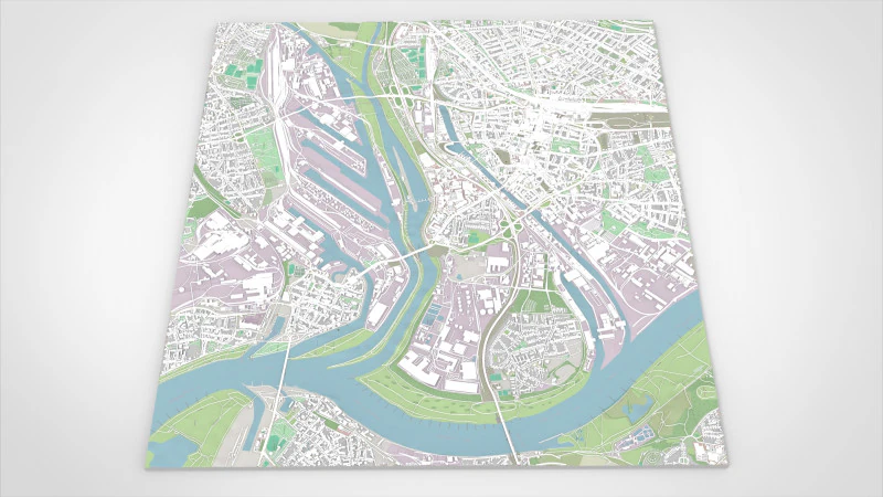 सिटीस्केप डिसबर्ग जर्मनी 3D मॉडल .c4d .max .obj .3ds .fbx .stl .blend 