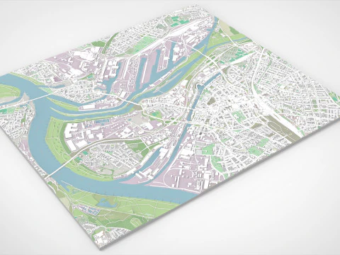 सिटीस्केप डिसबर्ग जर्मनी 3D मॉडल