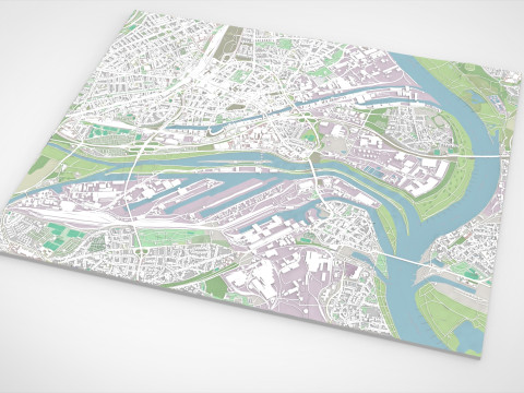 Cityscape Deisburg Germany Model 3D