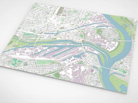 सिटीस्केप डिसबर्ग जर्मनी 3D मॉडल