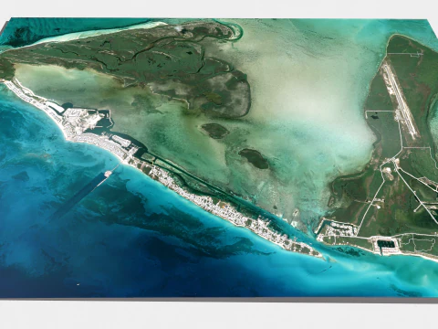 Ilha de Bimini Sul, nas Bahamas Modelo 3D