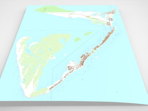 South Bimini Island in the Bahamas Modelo 3D