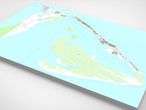 South Bimini Island in the Bahamas Modelo 3D