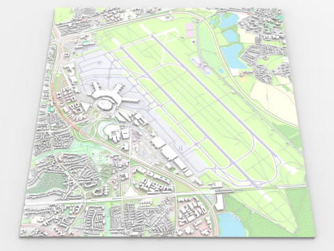 Dusseldorf Airport Germany 3D 모델