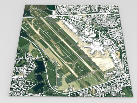 Dusseldorf Airport Germany 3D 모델