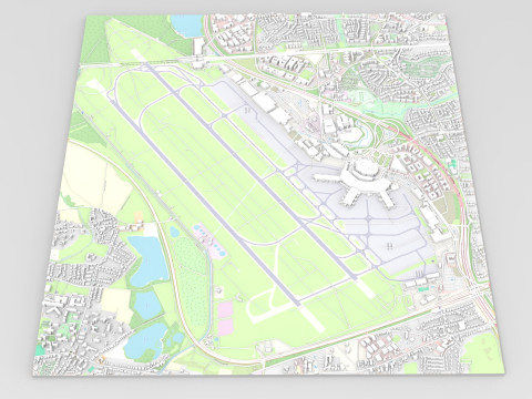 Dusseldorf Airport Germany 3D 모델
