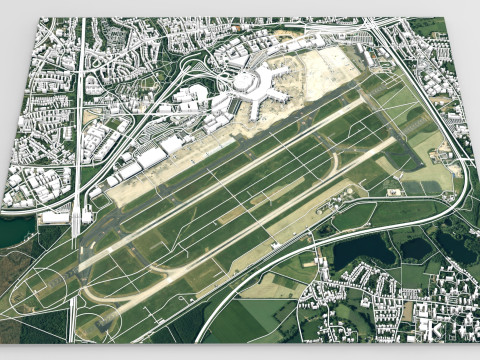 Dusseldorf Airport Germany 3D 모델