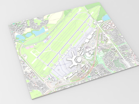 Dusseldorf Airport Germany 3D 모델