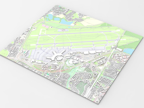 Dusseldorf Airport Germany 3D 모델