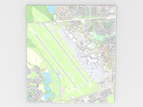 Dusseldorf Airport Germany 3D 모델