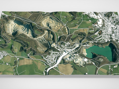 Kalksteinbruch rohdenhaus Wulfrath Germany 3D Model
