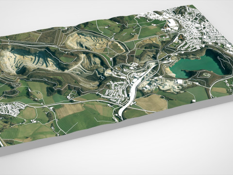 Kalksteinbruch rohdenhaus Wulfrath Germany Modello 3D