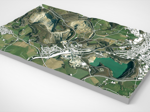 Kalksteinbruch rohdenhaus Wulfrath Germany Modello 3D