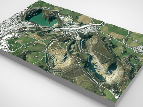 Kalksteinbruch rohdenhaus Wulfrath Germany Modello 3D