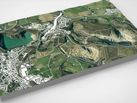 Kalksteinbruch rohdenhaus Wulfrath Germany 3D Model