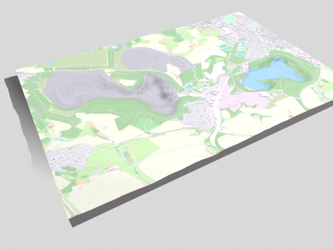 Kalksteinbruch rohdenhaus Wulfrath Germany Modello 3D