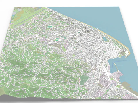 Paisagem urbana Batumi Ge&oacute;rgia Modelo 3D