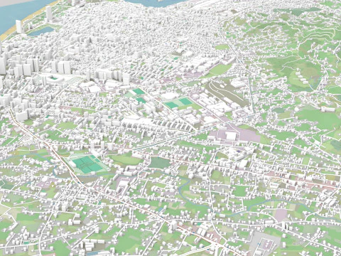 Cityscape Batumi Georgia 3D Model