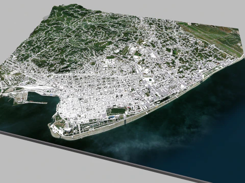 Cityscape Batumi Georgia 3D Model