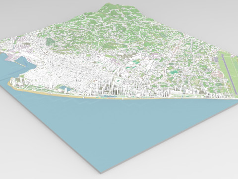 Cityscape Batumi Georgia 3D Model
