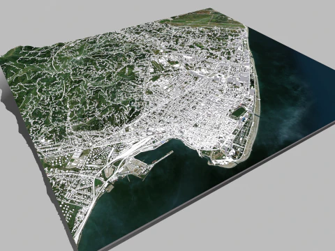 Cityscape Batumi Georgia 3D Model