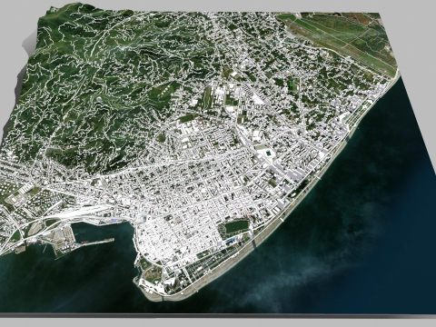 Cityscape Batumi Georgia 3D Model