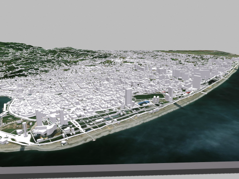 Cityscape Batumi Georgia 3D Model