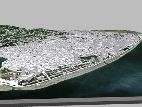 Cityscape Batumi Georgia 3D Model
