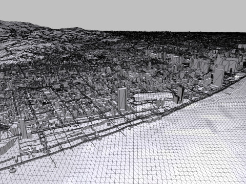 Cityscape Batumi Georgia 3D Model