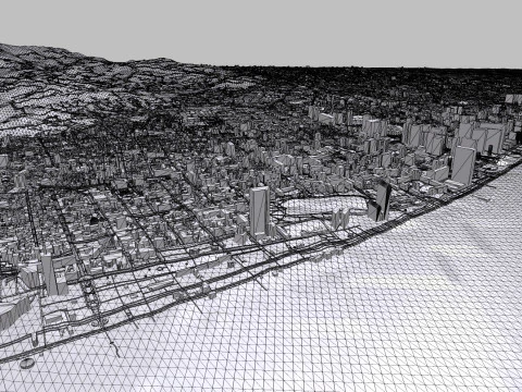 Cityscape Batumi Georgia 3D Model