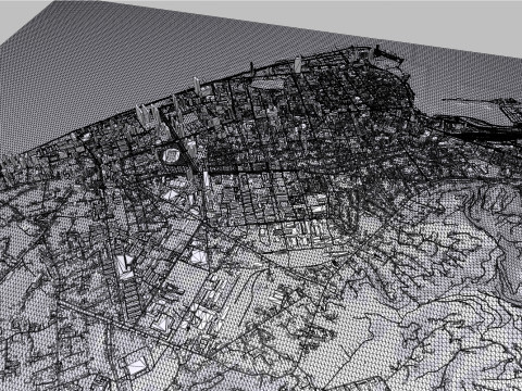 Cityscape Batumi Georgia 3D Model