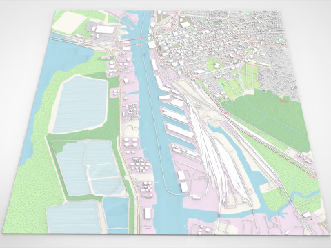 Cityscape Mobile United States 3D Model
