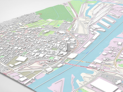 Cityscape Mobile United States 3Dモデル