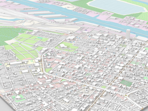 Cityscape Mobile United States 3Dモデル