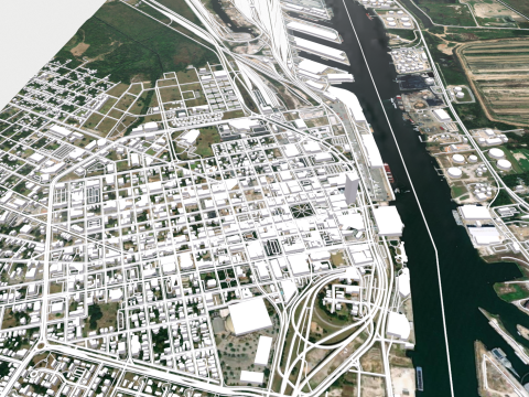 Cityscape Mobile United States 3Dモデル