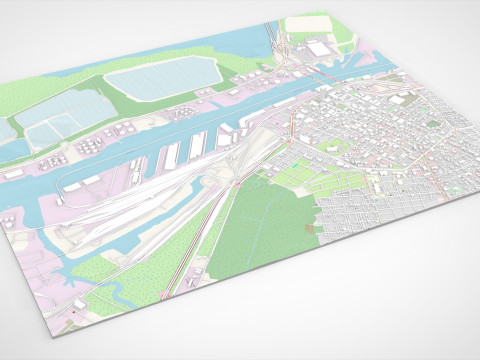 Cityscape Mobile United States 3Dモデル