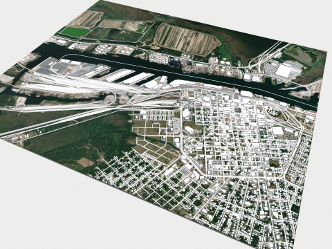 Cityscape Mobile United States 3Dモデル