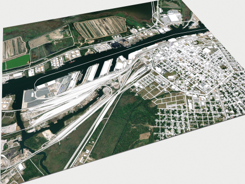 Cityscape Mobile United States 3Dモデル