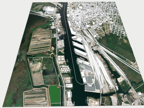 Cityscape Mobile United States 3Dモデル