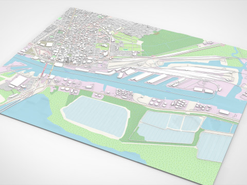 Cityscape Mobile United States 3Dモデル