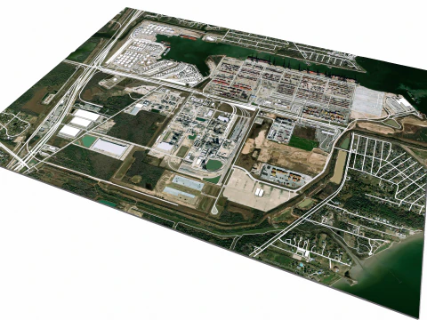 The Barbours Cut Container Terminal Houston Texas USA 3D Model