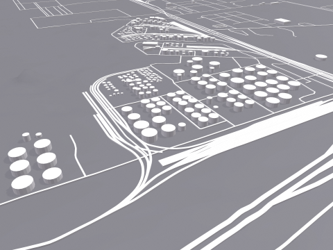 The Barbours Cut Container Terminal Houston Texas USA 3D-Modell
