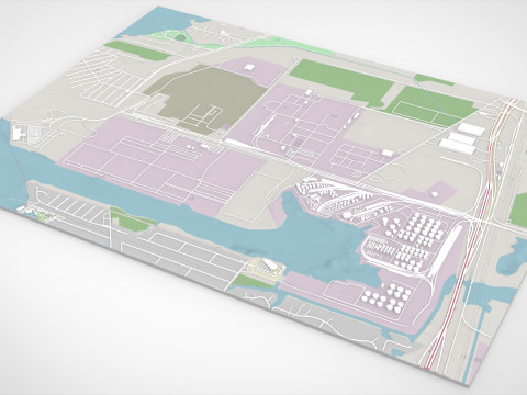 The Barbours Cut Container Terminal Houston Texas USA 3D-Modell